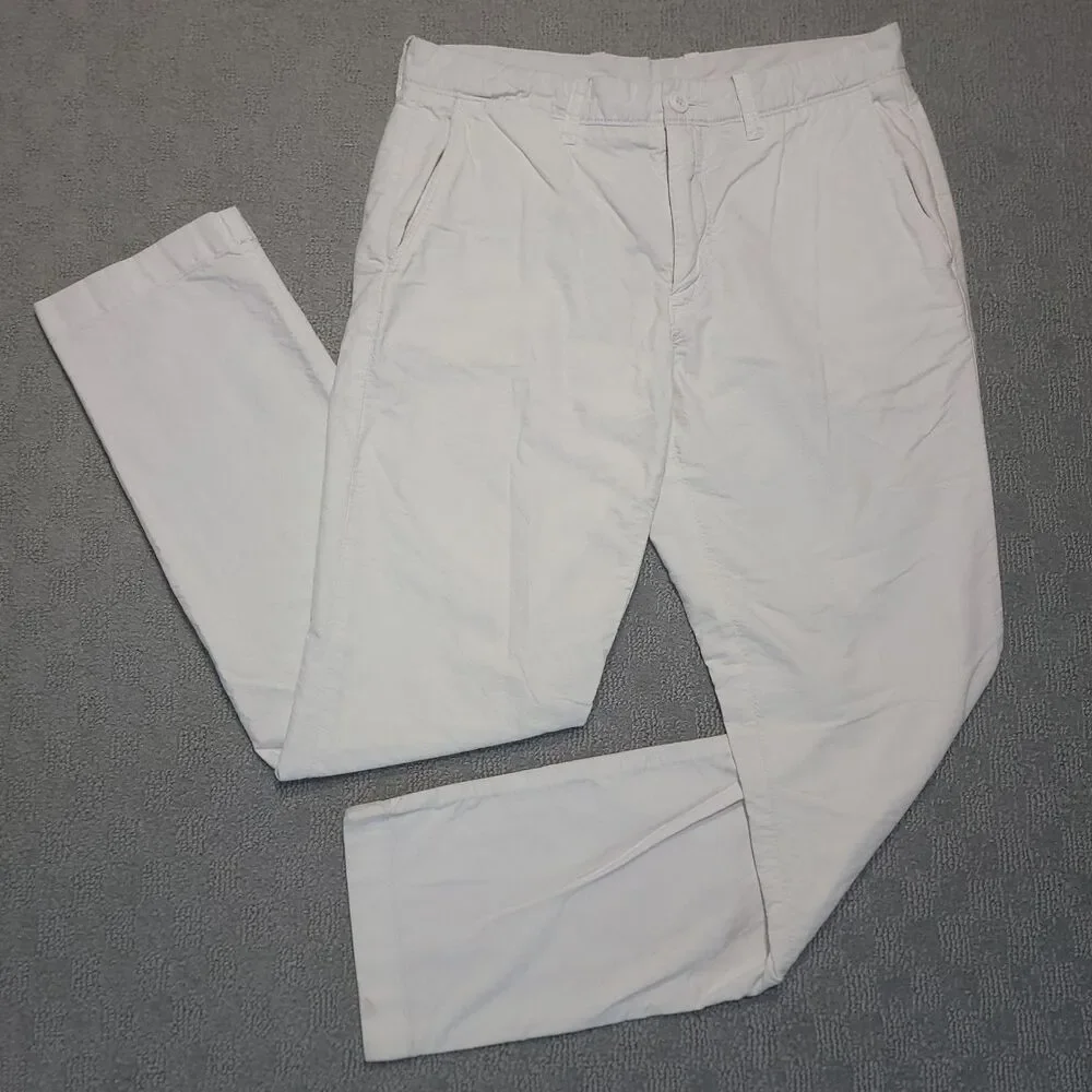 J. Crew 770 Jeans Mens 32x32 Straight Leg White Denim Cotton